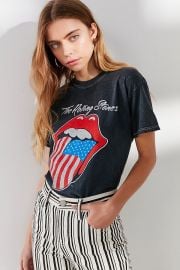 The Rolling Stones American Flag Lips Tee by Urban Outfitters at Urban Outfitters