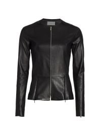 The Row Anasta Bonded Leather Jacket at Saks Fifth Avenue