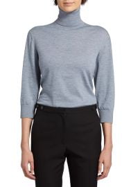 The Row Hevos Cashmere Turtleneck Sweater in Chambray Melange at Saks Fifth Avenue
