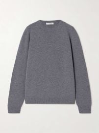 The Row Jayad cashmere sweater in Grey Melange at Net a Porter