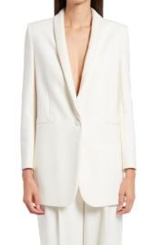 The Row Jerry Stretch Wool Blazer in Cream Size 14 at Nordstrom