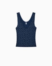 The Scoop Tank Midnight Fields Pointelle at Cou Cou Intimates