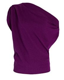 The Sei Draped Wool-Cashmere Top In Purple reg at Intermix