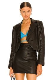 The Sei Leather Crop Blazer at Revolve