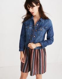 The Shrunken Stretch Jean Jacket at Madewell