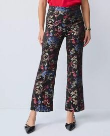 The Side-Zip Flare Pant in Floral Jacquard at Ann Taylor
