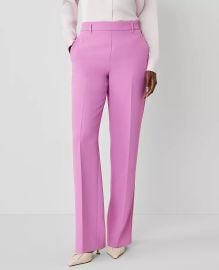 The Side-Zip Straight Pant in Fluid Crepe at Ann Taylor