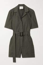 The Sienna Belted Cotton-Twill Playsuit by Giuliva Heritage at Net A Porter