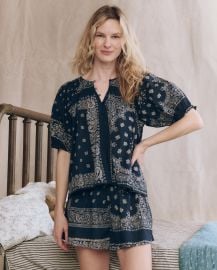 The Smocked Sleep Top -- Bandana Patchwork The Great at The Great.