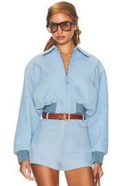 The Suede Zip Bomber at FWRD