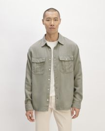 The SuperSoft Utility Shirt Sage Green Everlane at Everlane