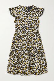 The Tent lace-trimmed leopard-print cotton-poplin mini dress at Net a Porter