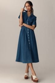 The Tobie Denim Shirt Dress By Exquise2 at Anthropologie