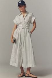 The Tobie Shirt Dress By Exquise Double Buckle Edition at Anthropologie