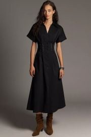 The Tobie Tie Waist Shirt Dress By Exquise at Anthropologie