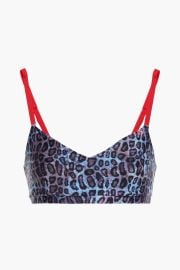 The Upside Leopard print stretch sports bra at The Outnet