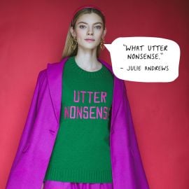 The Utter Nonsense British Wool Sweater worn by Taylor Swift at Fund