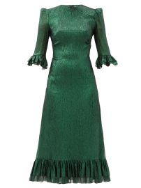 The Vampires Wife The Falconetti ruffled metallic silk-blend dress at Matches