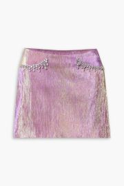 The Vanguard Crystal Embellished Lame Mini Skirt y Miss Sohee at The Outnet