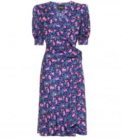 The Wrap floral silk dress at Mytheresa