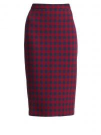 Thea Check Wool Pencil Skirt at Saks Fifth Avenue