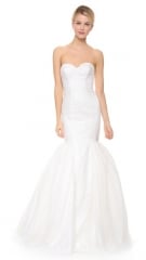 Theia Faith Strapless Tulle Mermaid Gown at Shopbop