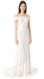 Theia Marina Off the Shoulder Petal Gown at Shopbop