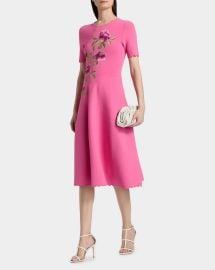 Theia Petunia Knit Midi Dress at Neiman Marcus