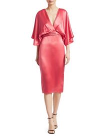 Theia Quarter-Sleeve Cocktail Dress at Saks Fifth Avenue