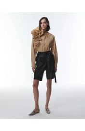 Theo the Label Leto Cross Over Waist Bermuda Shorts at Nordstrom