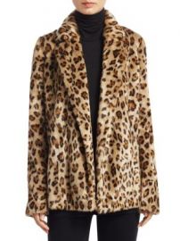 Theory - Clairene Leopard Print Faux Fur Coat at Saks Fifth Avenue