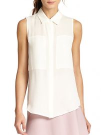 Theory - Duria Silk Sleeveless Blouse at Saks Fifth Avenue