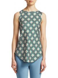 Theory - Floral Print Racer Top at Saks Fifth Avenue