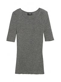 Theory - Moving Rib Wool Tee at Saks Fifth Avenue