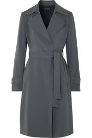 Theory - Oaklane belted crepe coat at Net A Porter