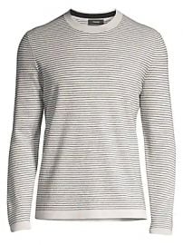 Theory - Ollis Striped Crewneck Sweater at Saks Fifth Avenue