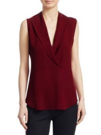 Theory - Shawl Collar Silk Shell at Saks Fifth Avenue