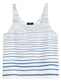 Theory - Stripe Silk Tank Top at Saks Fifth Avenue