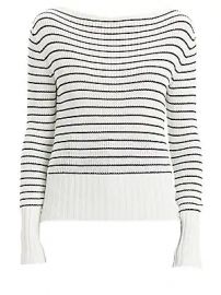 Theory - Striped Boatneck Sweater at Saks Fifth Avenue