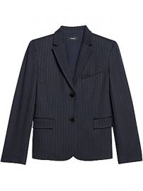 Theory - Striped Knit Shrunken Blazer at Saks Fifth Avenue