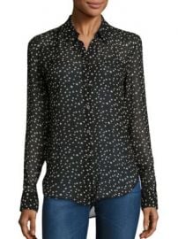 Theory - Sunaya NC Silk Star-Print Blouse at Saks Fifth Avenue