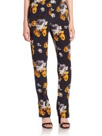 Theory - Viewpine Silk Floral-Print Pants at Saks Fifth Avenue