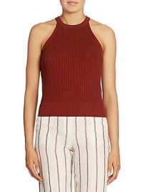 Theory - Waxson Prosecco Rib-Knit Halter Top at Saks Off 5th