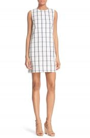 Theory  Adraya  Check Stretch Wool Shift Dress at Nordstrom