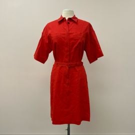 Theory  Dresses  Theory Eco Crunch Belted Mini Shirtdress In Red 2 at Poshmark