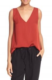 Theory  Narcy Z  V-Neck Silk Georgette Tank at Nordstrom