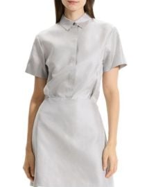 Theory A Line Silk Shirtdress Bloomingdales at Bloomingdales