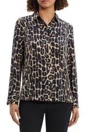 Theory Animal Print Button-Up Shirt at Nordstrom