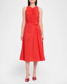 Theory Asymmetric Ruched Tank Dress at Neiman Marcus