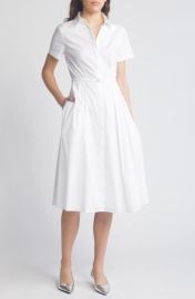 Theory Belted Cotton Blend Shirtdress at Nordstrom